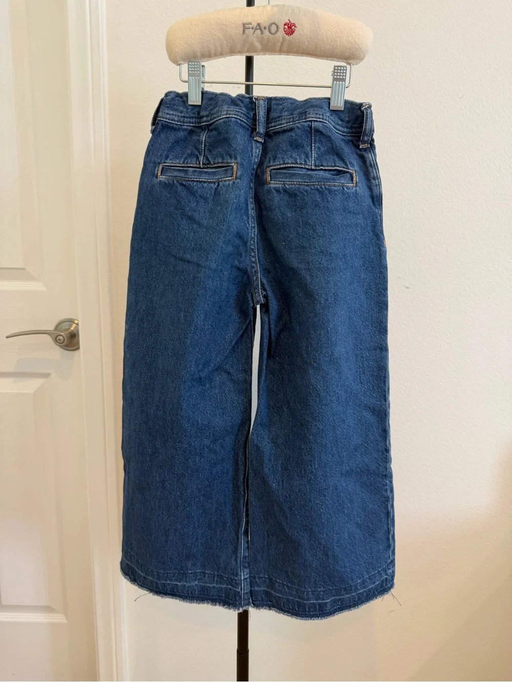 GAP Kids Dark Blue High-Rise Wide Leg Jeans